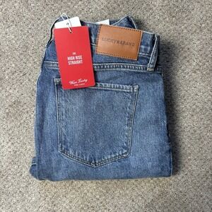 New Lucky Brand Jeans Womens 10x30 Zoe High Rise Straight Leg Ankle Studded $149